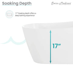 Swiss Madison Sublime 60" Single Slipper Freestanding Bathtub - SM-FB563 - The Home Selection