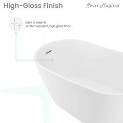 Swiss Madison Sublime 60" Single Slipper Freestanding Bathtub - SM-FB563 - The Home Selection