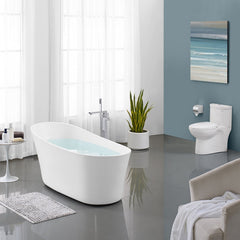 Swiss Madison Sublime 67" Single Slipper Freestanding Bathtub - SM-FB573 - The Home Selection