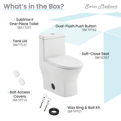 Swiss Madison Sublime II One-Piece Round Toilet Dual-Flush 1.1/1.6 gpf - SM-1T257 - The Home Selection