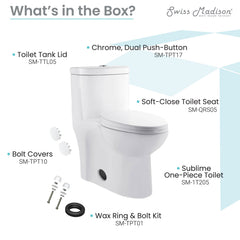 Swiss Madison Sublime One-Piece Elongated Toilet Dual-Flush 1.1/1.6 gpf - SM-1T205 - The Home Selection