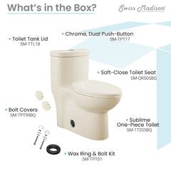 Swiss Madison Sublime One-Piece Elongated Toilet Dual-Flush 1.1/1.6 gpf - SM-1T205 - The Home Selection