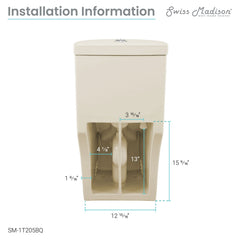 Swiss Madison Sublime One-Piece Elongated Toilet Dual-Flush 1.1/1.6 gpf - SM-1T205 - The Home Selection