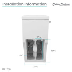 Swiss Madison Sublime One-Piece Elongated Toilet Side Flush 1.28 gpf - SM-1T206 - The Home Selection