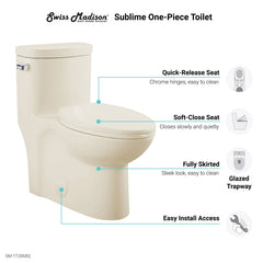 Swiss Madison Sublime One-Piece Elongated Toilet Side Flush 1.28 gpf - SM-1T206 - The Home Selection