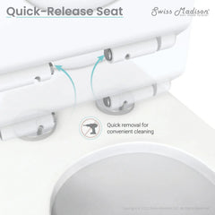 Swiss Madison Sublime One Piece Elongated Toilet with Touchless Retrofit Dual Flush 1.1/1.6 gpf ﻿- SM-1TK205 - The Home Selection