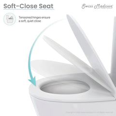 Swiss Madison Sublime One Piece Elongated Toilet with Touchless Retrofit Dual Flush 1.1/1.6 gpf ﻿- SM-1TK205 - The Home Selection