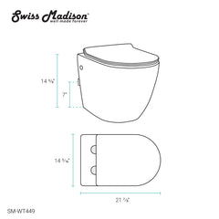 Swiss Madison Swiss Madison St. Tropez Wall Hung Toilet Bundle (SM-WT449, SM-WC424, SM-WC001C) - SM-WK449 - The Home Selection