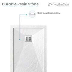 Swiss Madison Terre B Series 48" x 32" Reversible Drain Shower Base - SM-SB557 - The Home Selection