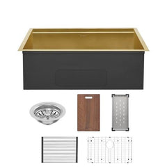 Swiss Madison Tourner 30" x 19" Stainless Steel, Single Basin, Undermount Kitchen Workstation Sink- SM-KU800 - The Home Selection