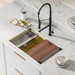 Swiss Madison Tourner 30" x 19" Stainless Steel, Single Basin, Undermount Kitchen Workstation Sink- SM-KU800 - The Home Selection