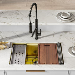 Swiss Madison Tourner 30" x 19" Stainless Steel, Single Basin, Undermount Kitchen Workstation Sink- SM-KU800 - The Home Selection