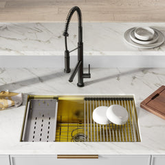 Swiss Madison Tourner 30" x 19" Stainless Steel, Single Basin, Undermount Kitchen Workstation Sink- SM-KU800 - The Home Selection