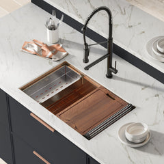Swiss Madison Tourner 30" x 19" Stainless Steel, Single Basin, Undermount Kitchen Workstation Sink- SM-KU800 - The Home Selection