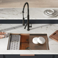 Swiss Madison Tourner 30" x 19" Stainless Steel, Single Basin, Undermount Kitchen Workstation Sink- SM-KU800 - The Home Selection