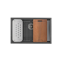 Swiss Madison Tourner 30" x 19" Stainless Steel, Single Basin, Undermount Kitchen Workstation Sink- SM-KU800 - The Home Selection