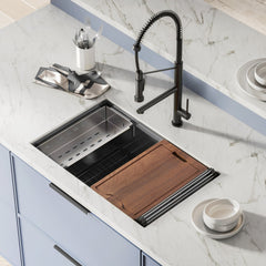 Swiss Madison Tourner 30" x 19" Stainless Steel, Single Basin, Undermount Kitchen Workstation Sink- SM-KU800 - The Home Selection