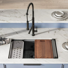 Swiss Madison Tourner 30" x 19" Stainless Steel, Single Basin, Undermount Kitchen Workstation Sink- SM-KU800 - The Home Selection