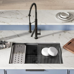 Swiss Madison Tourner 30" x 19" Stainless Steel, Single Basin, Undermount Kitchen Workstation Sink- SM-KU800 - The Home Selection