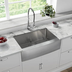 Swiss Madison Tourner 30" x 21" Stainless Steel, Single Basin, Farmhouse Kitchen Sink with Apron - SM-KS760 - The Home Selection