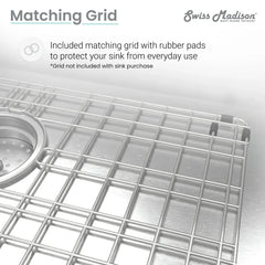 Swiss Madison Tourner 30" x 21" Stainless Steel, Single Basin, Farmhouse Kitchen Sink with Apron - SM-KS760 - The Home Selection