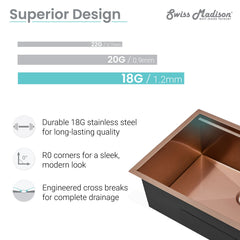 Swiss Madison Tourner 32" x 19" Stainless Steel, Single Basin, Undermount Kitchen Workstation Sink - SM-KU801 - The Home Selection