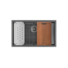 Swiss Madison Tourner 32" x 19" Stainless Steel, Single Basin, Undermount Kitchen Workstation Sink - SM-KU801 - The Home Selection