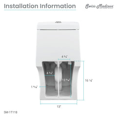 Swiss Madison Virage One-Piece Elongated Toilet Vortex™ Dual-Flush 1.1/1.6 gpf - SM-1T118 - The Home Selection
