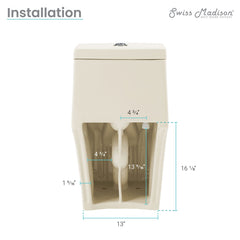 Swiss Madison Virage One-Piece Elongated Toilet Vortex™ Dual-Flush 1.1/1.6 gpf - SM-1T118 - The Home Selection