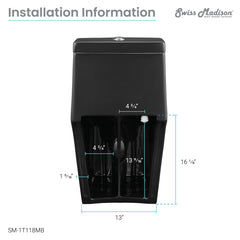 Swiss Madison Virage One-Piece Elongated Toilet Vortex™ Dual-Flush 1.1/1.6 gpf - SM-1T118 - The Home Selection