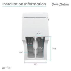 Swiss Madison Virage One-Piece Elongated Toilet Vortex™ Side Flush 1.28 gpf - SM-1T123 - The Home Selection