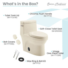 Swiss Madison Virage One-Piece Elongated Toilet Vortex™ Side Flush 1.28 gpf - SM-1T123 - The Home Selection