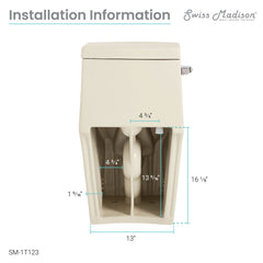 Swiss Madison Virage One-Piece Elongated Toilet Vortex™ Side Flush 1.28 gpf - SM-1T123 - The Home Selection