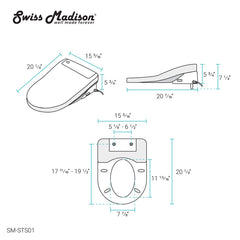 Swiss Madison Vivante Smart Toilet Seat Bidet - SM-STS01 - The Home Selection