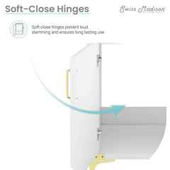 Swiss Madison Voltaire 36" Single, Bathroom Vanity in White with Gold Hardware - SM-BV320 - The Home Selection
