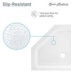Swiss Madison Voltaire 42" X 42" Center Drain, Neo-Angle Shower Base - SM-SB534 - The Home Selection
