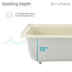 Swiss Madison Voltaire 48" X 32" Left-Hand Drain Alcove Bathtub in Bisque - SM-DB561BQ - The Home Selection