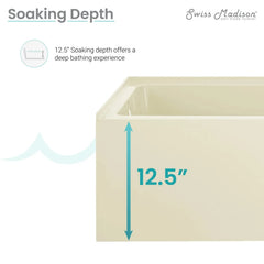 Swiss Madison Voltaire 48" X 32" Left-Hand Drain Alcove Bathtub with Apron in Bisque - SM-AB552BQ - The Home Selection