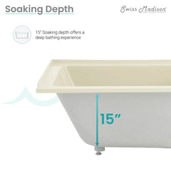 Swiss Madison Voltaire 48" X 32" Right-Hand Drain Alcove Bathtub in Bisque - SM-DB562BQ - The Home Selection