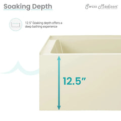 Swiss Madison Voltaire 48" X 32" Right-Hand Drain Alcove Bathtub with Apron in Bisque - SM-AB551BQ - The Home Selection
