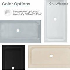 Swiss Madison Voltaire 48" x 36" Center Drain, Shower Base - SM-SB510 - The Home Selection