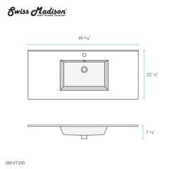 Swiss Madison Voltaire 49" Vanity Top Bathroom Sink - SM-VT330 - The Home Selection