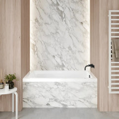 Swiss Madison Voltaire 54 in x 30 in Acrylic Glossy White, Alcove, Integral Right-Hand Drain, Bathtub - SM-AB563 - The Home Selection
