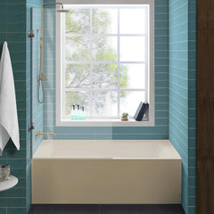 Swiss Madison ﻿﻿Voltaire 54" X 30" Left-Hand Drain Alcove Bathtub with Apron in Bisque - SM-AB549BQ - The Home Selection