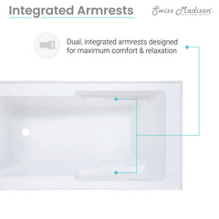 Swiss Madison Voltaire 54" X 30" Left-Hand Drain Alcove Bathtub with Apron - SM-AB549 - The Home Selection