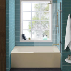 Swiss Madison Voltaire 54" X 30" Right-Hand Drain Alcove Bathtub with Apron in Bisque - SM-AB550BQ - The Home Selection