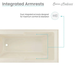Swiss Madison Voltaire 60" X 30" Left-Hand Drain Alcove Bathtub with Apron in Bisque - SM-AB541BQ - The Home Selection