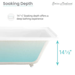 Swiss Madison Voltaire 60" X 30" Right-Hand Drain Alcove Bathtub - SM-DB560 - The Home Selection
