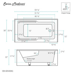 Swiss Madison Voltaire 60" X 30" Right-Hand Drain Alcove Bathtub with Apron in Bisque - SM-AB540BQ - The Home Selection