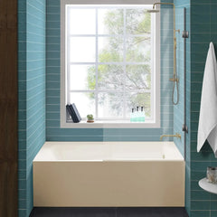 Swiss Madison Voltaire 60" X 30" Right-Hand Drain Alcove Bathtub with Apron in Bisque - SM-AB540BQ - The Home Selection